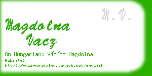 magdolna vacz business card